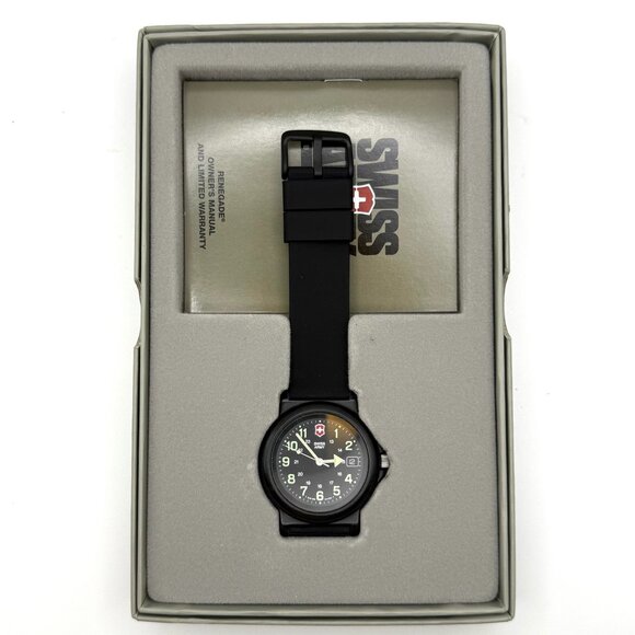 Vintage 96 IOB Victorinox Swiss Army Brand  Renegade  Round Unisex Watch Working - Picture 1 of 11